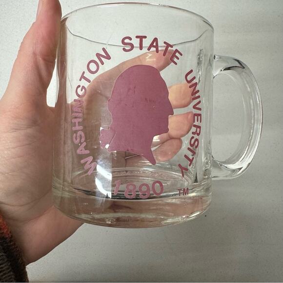 Vintage Glass Washington State University Glass Mug Made in Canada - Picture 1 of 4